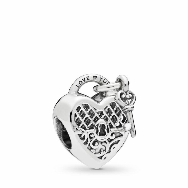 Pandora Love You Lock Charm Clearance NZ, Sterling Silver (276850-PTG)